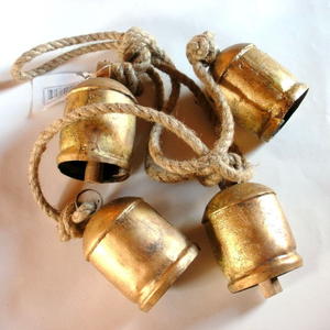 <b>Christmas</b> Retro Brass Bell Pendant Retro Gold Bell Yellow Hemp RopeOld Complete <b>Wreath</b> <b>Christmas</b> Decoration. - Product Image 5
