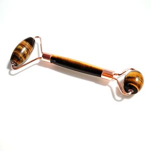 Rouleau à œil de tigre jaune, outil de Massage Facial fait à <span class=keywords><strong>la</strong></span> main, 1 pièce - Product Image 3