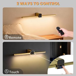 Detachable Rechargeable Battery LED Wall <b>Light</b>, Wireless Adjustable Picture Lamp <b>with</b> <b>Timer</b> Remote for Artwork & Gallery Display - Product Image 6