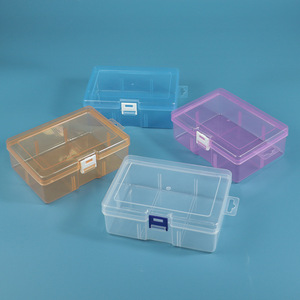 Plastic Desktop Storage Box With Lid Rectangle Office Organizer For Hardware Tools Parts Component Packaging 6 <b>Empty</b> <b>Boxes</b> - Product Image 1