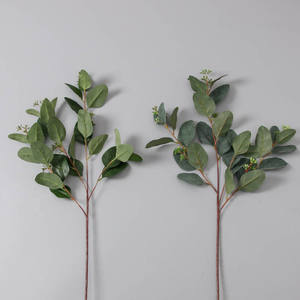 شعبية تصميم الحرير الهولندية الأوكالبتوس الجذعية النباتات الزخرفية الذهب المال أوراق الكافور - Product Image 4