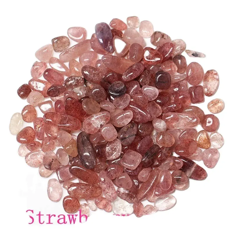 30g / 50g / 100g/Natural Rose Quartz Gravel Conventional Stone Therapy Reiki Beads Aquarium Garden Kitchen Decoration