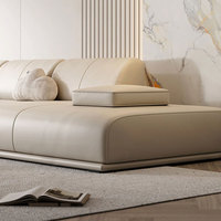 Ensemble de canapés d'angle en cuir de première qualité, de forme spéciale, de luxe moderne, pour salon et villa
