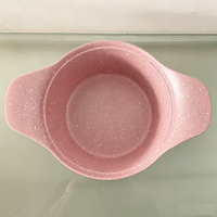 Ensemble de casseroles en aluminium avec revêtement céramique de 20 cm, avec cuiseur vapeur de 16 cm, mignon récipient pour la préparation des aliments pour bébés, poignée en bakélite