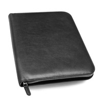 Porte-documents en cuir ou similicuir personnalisé en gros, format A4, A5, A6, pour l'école, les affaires, organiseur de documents, classeur, portefeuille avec logo
