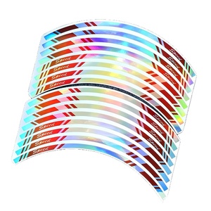 <span class=keywords><strong>Bande</strong></span> réfléchissante holographique pour jantes de <span class=keywords><strong>moto</strong></span> 17-20 pouces, autocollants de roue, accessoires de style pour Yamaha Honda - Product Image 5