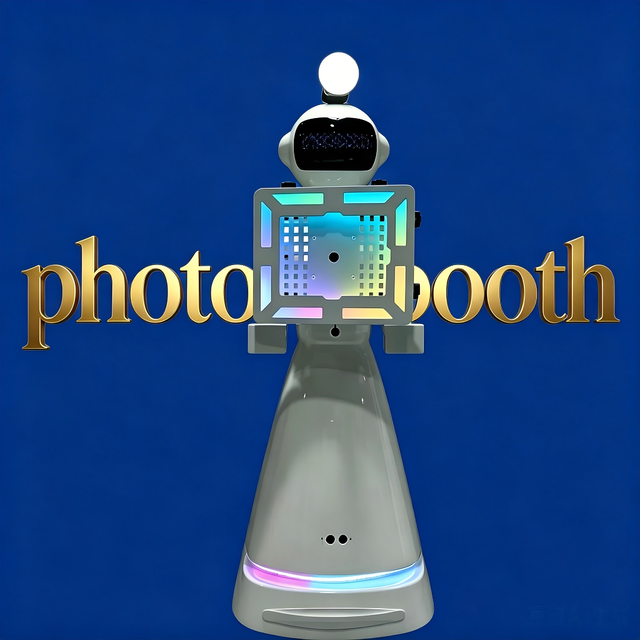 MiCity New Arrival Smart Robot Photo Booth APP Remote Control 360 Photo Booth Robot With Flight Case Interactive AI Selfie Kiosk
