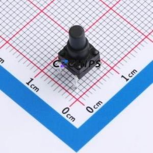 TSW06112-115B331BA Tactile Switch Through hole-4P,6.1x6.1mm Switch Single Pole Single Throw Round Button 1.8N 6.1mm - Product Image 1