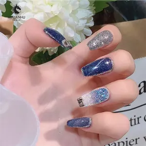 Ongles Manucure Offre Spéciale 12 couleurs Réfléchissantes Disco Paillettes Gel Ensemble de Vernis Couleur Tremper Hors UV/LED PAILLETTES Diamant Gel Polonais