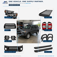 Barres de toit en acier 4x4 avec éclairage, panier de transport en alliage d'aluminium pour 4Runner 2010-2024