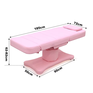Table de massage moderne et confortable en cuir avec 3 moteurs Salon de beauté Spa électrique réglable pour le visage <span class=keywords><strong>Lit</strong></span> de cils avec lumières - Product Image 5
