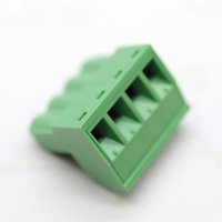 Productos calientes PCB Espaciado verde 5,08mm Enchufe de bloque de terminales Conector de terminal de ángulo recto Conector de bloques de terminales de tornillo PCB