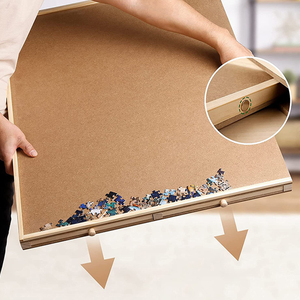 Table de <span class=keywords><strong>puzzle</strong></span> en bois écologique de <span class=keywords><strong>1000</strong></span> pièces avec plateau de jeu portable et tiroirs multiples, jouet éducatif pour adultes et enfants - Product Image 4