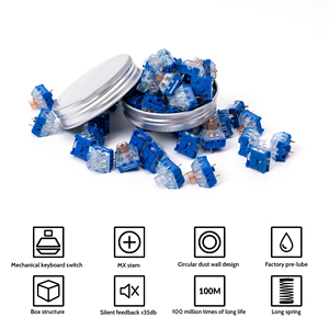 Interruptor de Teclado Kailh Box Deep Sea, Silencioso, Lineal, Personalizable, Compatible con Interruptores de Teclado Mecánico Cherry MX SMD de 5 Pines <span class=keywords><strong>GK61</strong></span> - Product Image 4