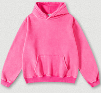 Sweat à capuche en coton polaire pour hommes, 355g, manches longues, couleur délavée, design, logo personnalisé, impression colorée, propre logo, vêtements à capuche en coton