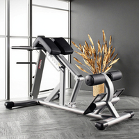Chaise romaine commerciale en métal pour fitness, réglable et pliable, pour l'extension du dos et l'entraînement du dos.