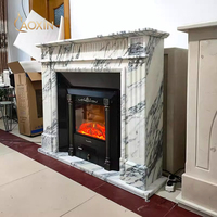 Foyer électrique de style européen/américain sur mesure avec élément de foyer décoratif à flamme simulée Élément chauffant intégré