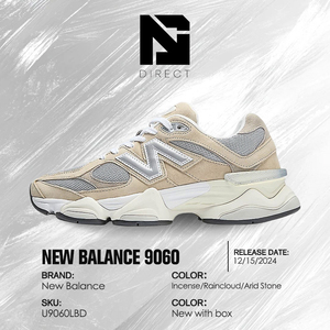 New Balance 9060 'Incense Raincloud Arid Stone' Men's Retro Running Shoes Beige Mesh Breathable Lace-up Walking Style Sneakers - Product Image 6