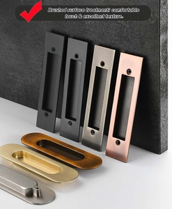 Modern Durable Aluminum Alloy Embedded Hidden Door Handle for Sliding Doors <strong>Drawers</strong> Dressers &amp; Cabinets with Invisible Design - Product Image 3