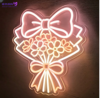 Lampe murale LED néon USB décorative, mignonne et romantique, pour fêtes d'anniversaire, chambre d'enfant et ambiance de zone de jeux