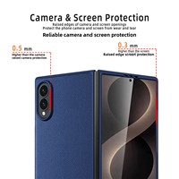 Nouvelle coque de protection intégrale antichoc en cuir texturé litchi de luxe pour Samsung Z Fold 8 Wide