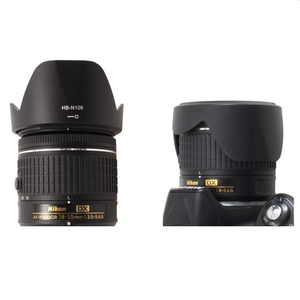 ฝาครอบเลนส์กล้อง HB-N106 55มม. แบบ bayonet กลีบดอกไม้ย้อนกลับได้เลนส์อุปกรณ์เสริมเลนส์ฮูดเลนส์ VR สำหรับ <span class=keywords><strong>Nikon</strong></span> - Product Image 4