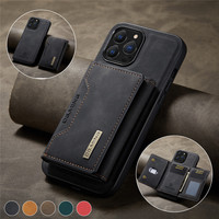 Étui de téléphone en cuir avec logo personnalisé en relief, étui de téléphone en cuir PU avec porte-cartes magnétique pour iPhone 13 14 15 Pro Max