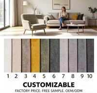 Tissu chenille en gros T.H Textile, bonne qualité, 100% polyester, teint uni, écologique, résistant à l'abrasion, poids moyen pour