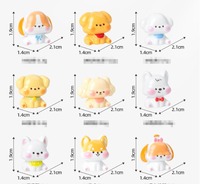 Figurines de chiens Kawaii en résine, races Shiba, Bichon, Cocker Spaniel, pour les amoureux des animaux, jouet pour pâte à modeler et slime, capsule distributrice, machine à griffes
