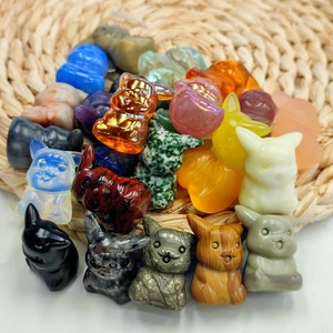 All'ingrosso della fabbrica intaglio naturale lucidato Mini cristallo Cartoon <span class=keywords><strong>Pikachu</strong></span> Pocket Monster ha ceduto per i regali di Halloween - Product Image 1