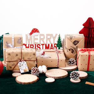 Wholesale 80g <b>Christmas</b> <b>Kraft</b> <b>Paper</b> 43*300cm Gift Luxury Custom Packaging <b>Wrapping</b> <b>Paper</b> Roll - Product Image 5