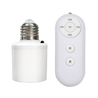 Interruptor Inteligente con Temporizador y Control Remoto Inalámbrico E27, Horas Ajustables, CA 85-165V, Plástico, Control de Múltiples Lámparas, Interior/Exterior, para Bebés