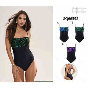 ชุดว่ายน้ำวันพีซ ควบคุมหน้าท้อง ชุดชายหาดแบบอนุรักษ์นิยม ชุดว่ายน้ำเซ็กซี่โมโนกินี 40 42 44 46 ลาย A B C - Product Image 1