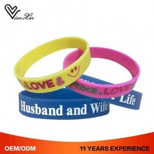 Gold Supplier Free Sample Multi Color Decorative Customize Logo <b>Silicone</b> Bracelet <b>Rubber</b> Wristband - Product Image 4