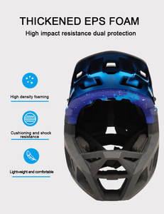 Trendy tasarımlar MTB kask yetişkin tam yüz kask bisiklet CE EN1078 güvenlik test dayanıklı kabuk anti-çarpışma MTB sürme dişli - Product Image 2