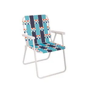 Оптовая Продажа с фабрики, складное металлическое стальное кресло для лужайки, дешевое легкое складное кресло для морского пляжа