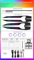 Kit d'accessoires d'éclairage LED dynamique 64 couleurs pour l'intérieur de la voiture Geely Coolray 2022-2025, éclairage ambiant Cardoo