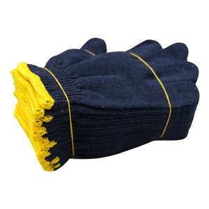 Guantes de Trabajo de Algodón Azul Oscuro de Calibre 10, Lavables, Resistentes y Tejidos a Mano, Más Vendidos - Product Image 1