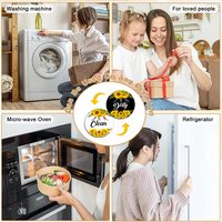 Autocollant magnétique double face en plastique durable, indicateur de propreté pour lave-vaisselle, réversible, décoration moderne pour la cuisine, gadget pour la maison