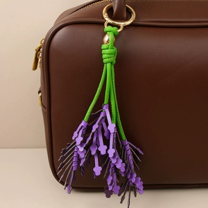 Creative 2026 Summer Holiday <b>Gift</b> Women Fashion Bag Accessories Girls Birthday Soft PU Leather Tassel Purple <b>Lavende</b> Charms - Product Image 1