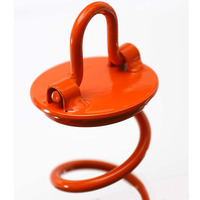 Ancrages de sol robustes pour trampoline, avec anneaux pliables en acier en spirale de 10 pouces, pour la fixation des chiens en extérieur