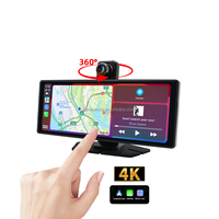 Écran tactile HD 10,26 pouces, lecteur DVD de voiture avec Carplay, écran avant 4K, écran arrière 1080P, navigation GPS, Bluetooth mains libres pour voiture