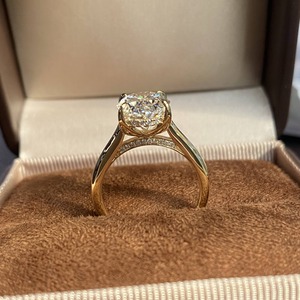 Anillo de Compromiso y Matrimonio de Lujo para Mujer, con Doble Halo de Moissanita, Chapado en Rodio, Plata de Ley 925, de la Mejor Calidad - Product Image 4