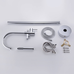 Juego <span class=keywords><strong>de</strong></span> Grifería <span class=keywords><strong>de</strong></span> Lujo para Bañera con Soporte <span class=keywords><strong>de</strong></span> Pie, Latón <span class=keywords><strong>de</strong></span> Alta Calidad, Tipo Lluvia, Certificado CE - Product Image 5