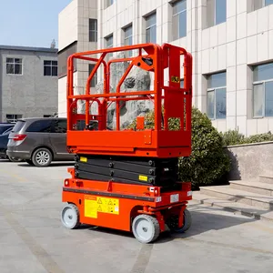 1850Mm 4 Rodas Cadeira De Rodas Elevador De Passageiros Plataforma Vertical Elevador Mid Rise Scissor Lift