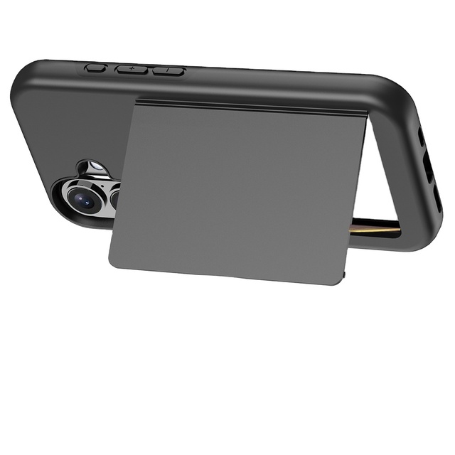 Slim Shockproof Wallet Case With Card Slot Holder Armor Hard Cover for iPhone 16 15 14 13 12 11 Pro Max XS XR 8 7 6