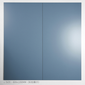 Carreaux de sol et muraux intérieurs en porcelaine mate imperméable 600x1200, aspect béton micro-ciment bleu, pour salle de bain - Product Image 1