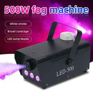 Máquina de fumaça profissional SHTX Mini 500W LED com controle remoto RGB para palco, festa, bar, casamento, efeito de fumaça