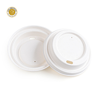 OOLIMAPACK Couvercle en papier pour bagasse de canne à sucre Couvercle pour tasse à thé Bubble Tea Milk Tea