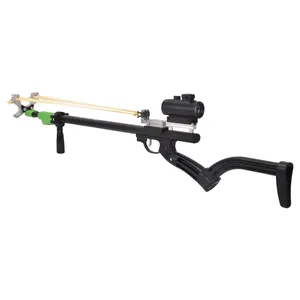 large-scale telescopic slingshot straight rod high power compound shooting hunting slingshot